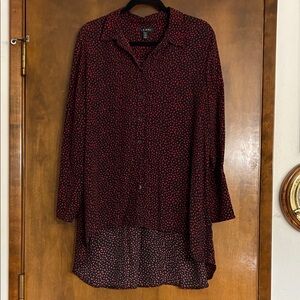 Tribal Hi low Medium ladies button down top.  Wore once